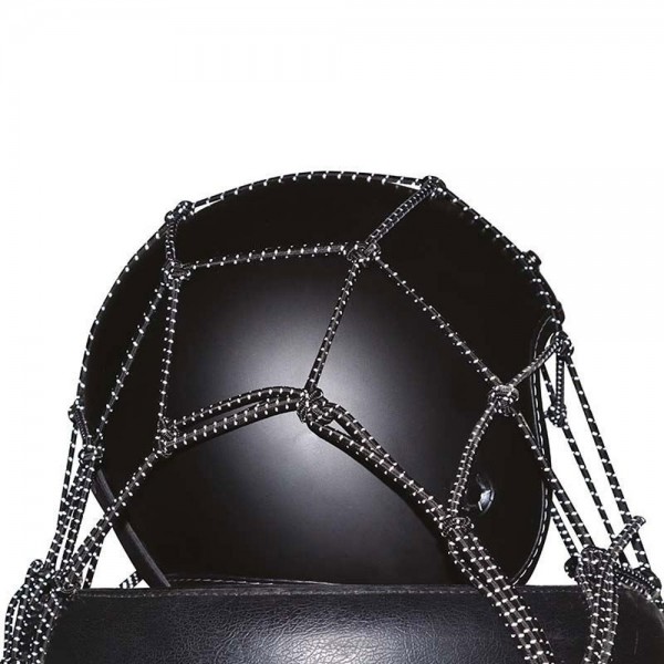 AGVPRO ΕΛΑΣΤΙΚΟ ΔΙΧΤΥ ΑΣΦΑΛΕΙΑΣ ME 6 ΓΑΤΖΟΥΣ 40Χ40CΜ ΜΑΥΡΟ REFLECTIVE