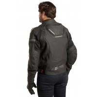 ΔΕΡΜΑΤΙΝΟ ΜΠΟΥΦΑΝ ΜΗΧΑΝΗΣ AGVPRO FACTORY ΜΕ ΚΑΜΠΟΥΡΑ ΜΑΥΡΟ