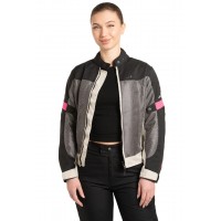 AGVpro ZINA Grey-Pink Καλοκαιρινο γυναικειο μπουφαν μηχανης 