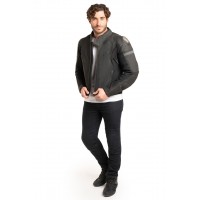 ΔΕΡΜΑΤΙΝΟ ΜΠΟΥΦΑΝ ΜΗΧΑΝΗΣ AGVPRO FACTORY ΜΕ ΚΑΜΠΟΥΡΑ ΜΑΥΡΟ